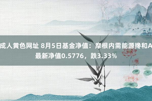 成人黄色网址 8月5日基金净值：摩根内需能源搀和A最新净值0.5776，跌3.33%