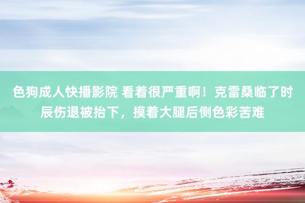 色狗成人快播影院 看着很严重啊！克雷桑临了时辰伤退被抬下，摸着大腿后侧色彩苦难