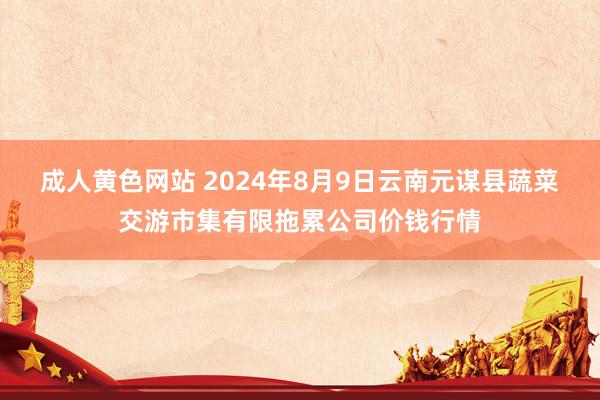 成人黄色网站 2024年8月9日云南元谋县蔬菜交游市集有限拖累公司价钱行情