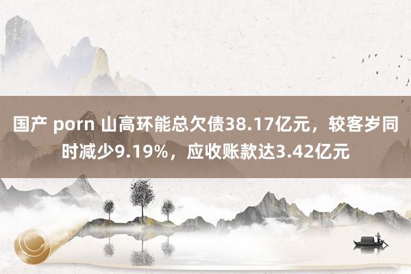 国产 porn 山高环能总欠债38.17亿元，较客岁同时减少9.19%，应收账款达3.42亿元