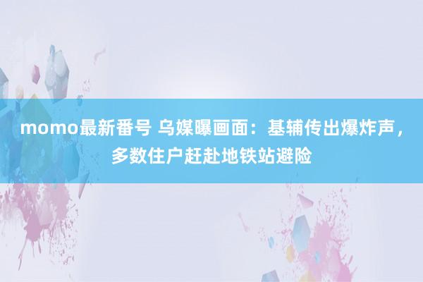 momo最新番号 乌媒曝画面：基辅传出爆炸声，多数住户赶赴地铁站避险