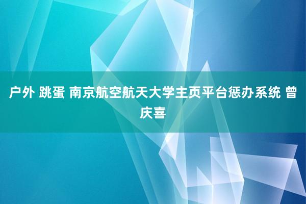 户外 跳蛋 南京航空航天大学主页平台惩办系统 曾庆喜